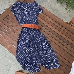 Vintage blue midi dress